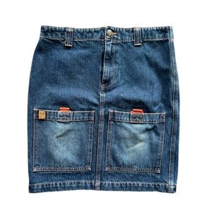 Y2K Polo Ralph Lauren Pocket Midi Skirt size 4